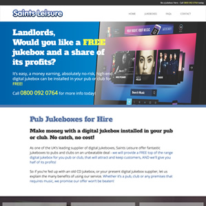Saints Leisure Website Home Page